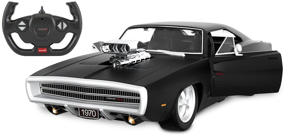Jamara Dodge Charger R/T 1970 1:16, fekete, 2,4 GHz