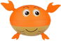 Textilomanie Neoprenový míč do vody Crab, průměr 17 cm, oranžový - Míč pro děti