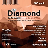TLAMA games Card covers Diamond Caramel: Square Medium (80 × 80 mm) - Card Case