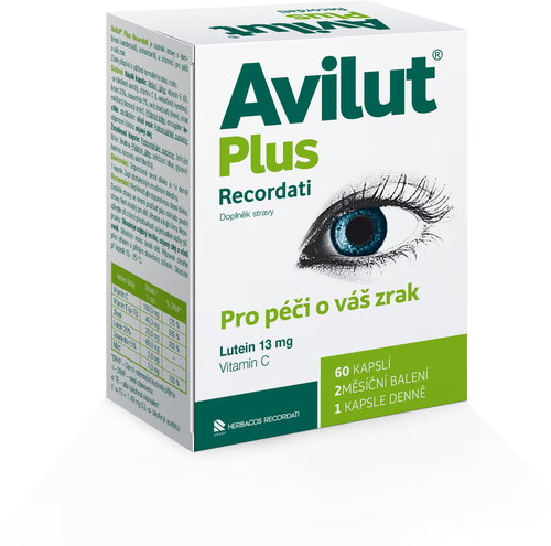 AVILUT® Plus Recordati 60 Capsules - Dietary Supplement - Main image