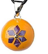 Mexická bola - Flower orange purple - Prívesok