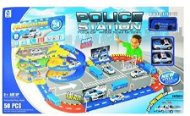 Teddies Polizeistation mit Bahn - Spielzeug-Garage