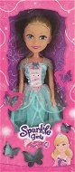 Sparkle Girlz Princess 50 cm in dress, blue / white with roses - Doll