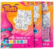 Kreatív szett- Trollok  4 db különböző színező poszter - Kreatív szett