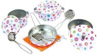 Bino Set of enamel dishes - Toy Kitchen Utensils