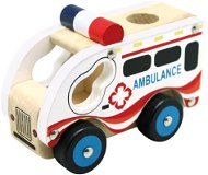 Bino Dřevěné auto ambulance - Auto