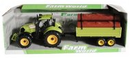Green Tractor With Trailer - Toy Car