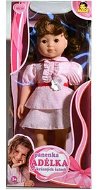 Doll Adélka gyönyörű barna egy rózsaszín ruhában - Játékbaba