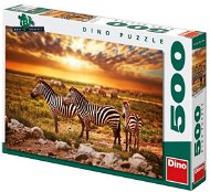 Dino zebrák a sivatagban - Puzzle