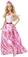 Barbie Princezna s korunkou - Blondýnka v bílo-růžových šatech - Doll