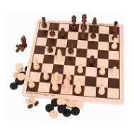Drevené šachy a dáma - Spoločenská hra