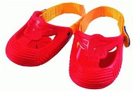Red protective covers for boots for riding a pushbike - Sleeves