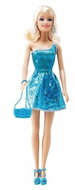 Barbie in shiny blue dress - Doll