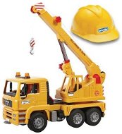 Bruder Truck with hydraulic crane + working helmet - Toy Car