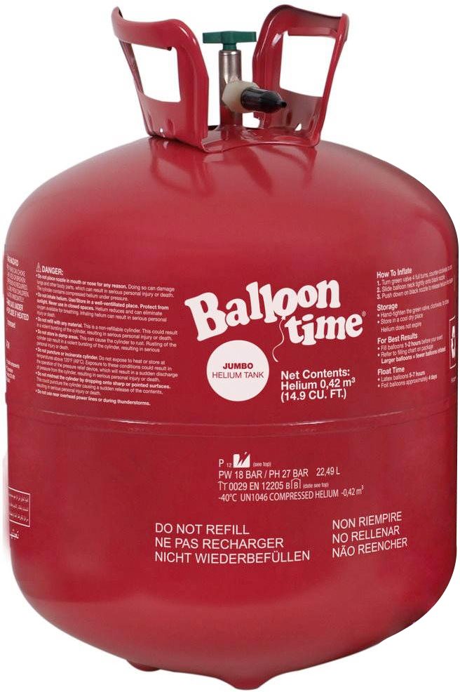 Balloon time clearance helium