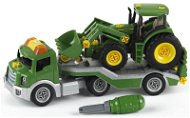 Klein John Deere - Transporter with sounds with tractor - Toy Car