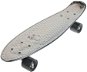 Skateboard strieborný s čiernymi kolieskami - Skateboard