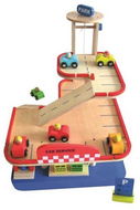 Bino Wooden parking lot - 2 floors - Toy Garage