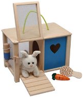 Plush rabbit in a rabbit house with accessories - Figure and Accessory Set