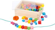 Wooden threading beads in a box - Beads