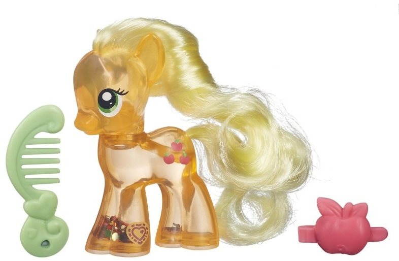 My Little Pony Pony Transparent Apple Jack mit Glitzer und Erganzung Figur alza