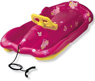 Controllable children&#39;s beans AlpenSpace pink with steering wheel - Sledge