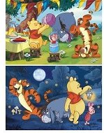 Disney Medvedík Pú: Deň a noc - Puzzle