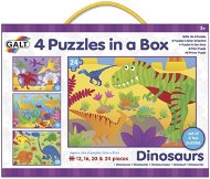 4 Puzzle v krabici - Dinosaury - Puzzle