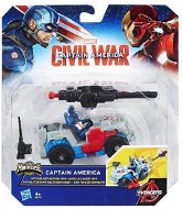 Hasbro Marvel Civil War Captain America mit Blitzstart-Geländewagen - Figur