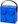 Box with handle 166 x 165 x 117 mm - blue