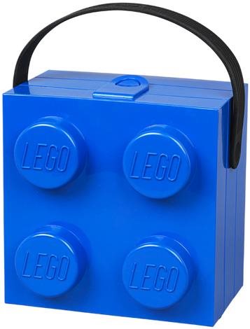 LEGO box s rukojetí 166 x 165 x 117 mm - modrý - Úložný box - Hlavní obrázek