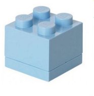 LEGO Mini storage brick 46 x 46 x 43 mm - light blue - Storage Box
