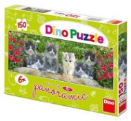 Mačiatka v záhrade Panoramatic - Puzzle