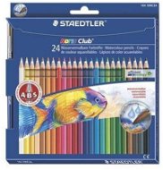 Staedtler Noris Club Wasservermalbare Aquarell Farbstifte - 24 Farben - Buntstifte