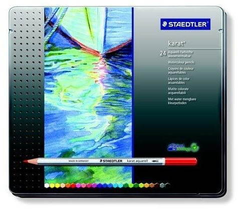 Watercolour crayons "Karat" set of 24 colours - Coloured Pencils - Main image