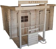 Detský drevený domček CUBS – Petrol - Detské ihrisko