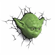 Star Wars Yoda 3D Wall Light With Remote Control - Children's Room Light