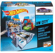 Hot Wheels - the city by bike: Garage with jack - Hot Wheels