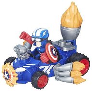Hasbro Marvel Super Hero Mashers Micro - Actionfigur Captain America mit Schild-Flitzer - Figur