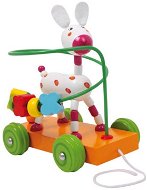 Wooden pulling donkey with a labyrinth - Push and Pull Toy