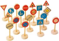 Verkehrsschilder für Kinder aus Holz groß - Autorennbahn-Zubehör