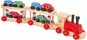 Wooden Train Engine Transporter and Cars Wagons - Train