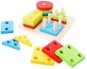 Wooden Motor Toy - Putting Shapes on Sticks - Motor Skill Toy