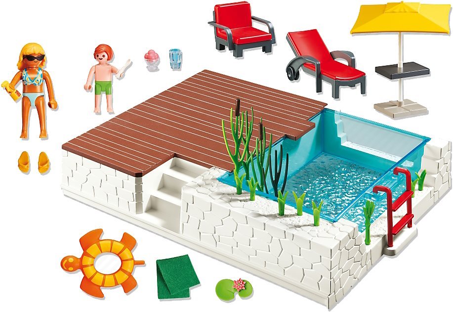 Playmobil swimming hot sale pool with terrace