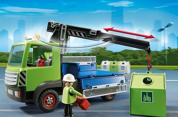 Playmobil glass store sorting truck