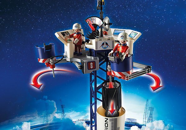 Playmobil space rocket with cheap launch site