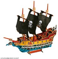 Dřevěné 3D Puzzle - Pirátská loď - Spielset