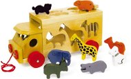 fa teherautó állatkerti állatok - Kirakós játék