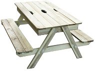 Table with 2 PIC-NIC benches with storage space - Children's Furniture