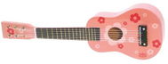 Gitarre rosa mit Blumen - Gitarre für Kinder